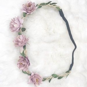 Boho Flower Crown/ Headband (new) light purple